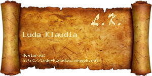 Luda Klaudia névjegykártya